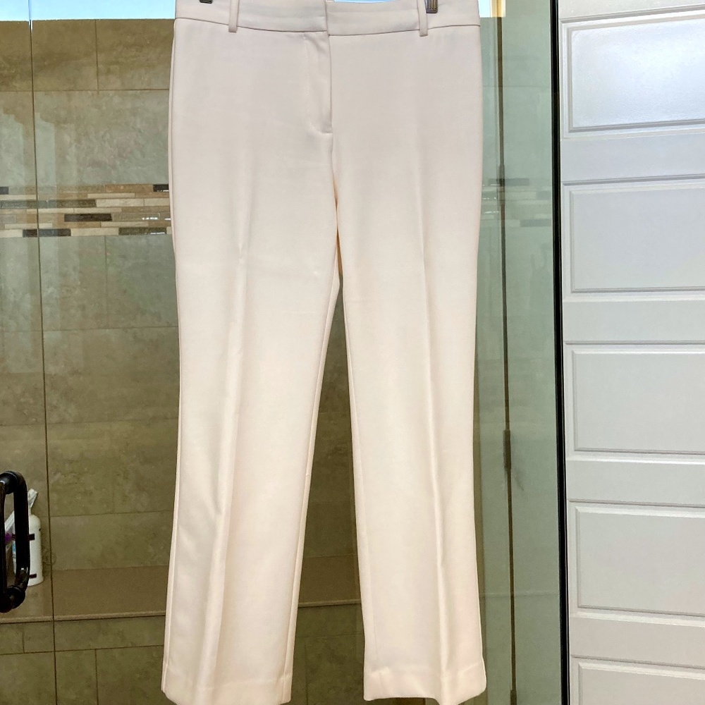 Ann Taylor cream off white straight trousers